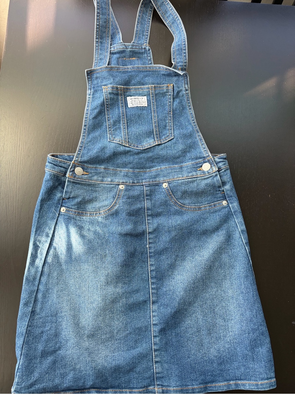 Levi's Blue Denim Overall Skirt